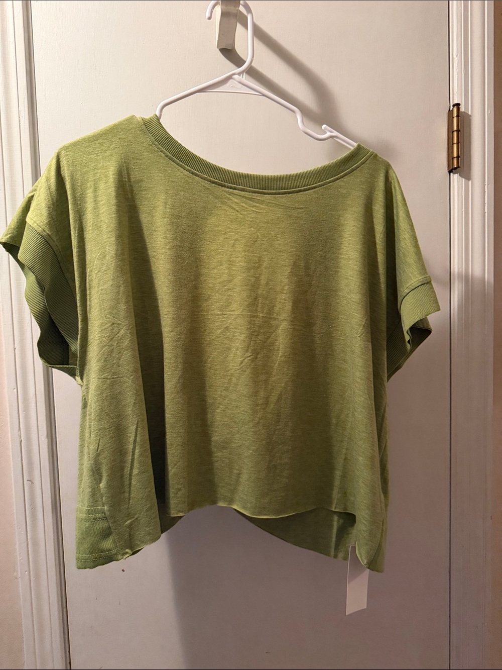 Relaxed Boxy Short Sleeve Top - Light Green